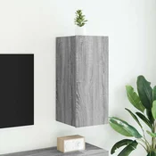 Vidaxl Stenska TV omarica z LED lučkami siva sonoma 30,5x35x70 cm