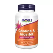 Kolin & Inozitol 500 mg - NOW Foods 100 kaps.