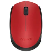MIŠ USB 3TIPKE OPTIČKI BEŽIČNI M171 LOGITECH CRVENO/CRNI BLISTER