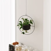 Aberto Design Dekorativna saksija Payanda, 40x40x17 cm, Crna