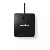 Nedis CRDRU2SM1BK - Čitač kartica s čipom i softverom 5V/0,5A/USB