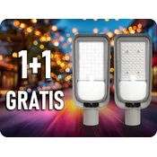V-TAC LED ulična svetilka 30W, 2505lm, 115°, IP65, 1+1 gratis! Farba svetla: Dnevna bela