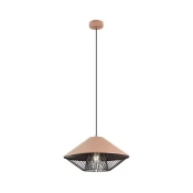Redo 01-3005 - Luster na sajli GRILL 1xE27/42W/230V, prečnik 39,6 cm, crna/smeđa