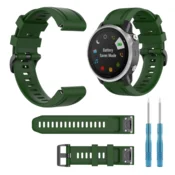 Pašček za Garmin Fenix 5s/6s/7s Solar/Fenix 8 43 mm, zelen, 20 mm