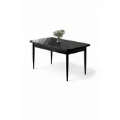 HANAH HOME Trpezarijski sto Asfel Black Marble Black