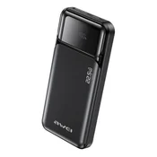 AWEI PA-90 hitna power banka s USB i 2 Type-C priključka, 10.000 mAh, LED zaslon, crna