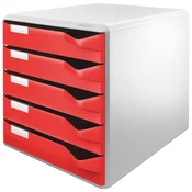 KUTIJA S 5 LADICA POST SET LEITZ 52800025 rdeča