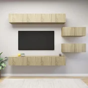 6-dijelni set TV ormarica boja hrasta sonome konstruirano drvo