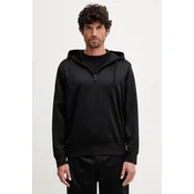 Armani Exchange za moške. XM001355AF16259FC022 Mikina z zadrgo na pol črna (XXL), Črna, Priložnostno, Poliester, Dolg rokav
