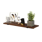 Songmics Komplet 2 kosov stenskih polic 60x20x7 cm rjave barve