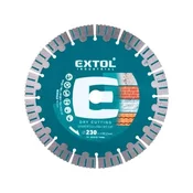Extol Industrial Diamantni rezalni disk 8703038 diamond segment cutting disc Long Life Cut, dry cutting, O 230x22.2x2.3mm
