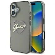 slomart Etui Guess IML Heart za iPhone 16 - črno