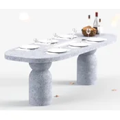 Casa Padrino luxury dining table with bioethanol fireplace 240 x 110 x H. 75 cm - Different Colors - Dining room table - Garden table - Dining room furniture - Garden furniture - Luxury furniture