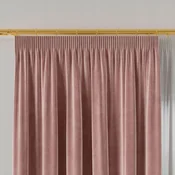 shumee Velvi gotova zavesa z nabiralnim trakom, žametno roza, gladka, 140x250 cm