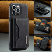 Ovitek za iPhone 15 Pro Max CaseMe DG.MING MAG z magnetno denarnico in zaščitnim ohišjem za kamero - pulse black