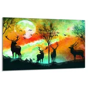 shumee Steklena zaščitna plošča za štedilnik 80x52 Deer