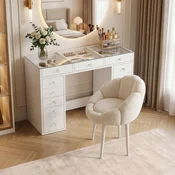 Hanah Home set toaletnog stola i stolice Eloria, 120 cm, beli