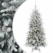 Vidaxl Umjetno božično drevo z okrasnimi kroglami 240 cm 300 LED