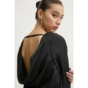 Majica Abercrombie & Fitch ženska, črna barva, KI140-4565