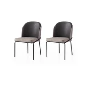 Hanah Home Set trpezarijskih stolica Dore 196 V2, 2 komada, Tamnosivi