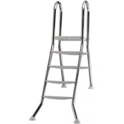 Legirano jeklo - postavitvena lestev za bazene višine 120 cm - 4 + 2 stopnici