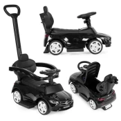 Mini avtomobil Mercedes razreda C z interaktivnim volanom in krmilom črn