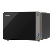 QNAP TS-AI642-8G NAS Tower, 6 disk bays, 8-core ARM Cortex 64-bit Processor ( 4-core Cortex-A76 2.2 GHz + 4-core Cortex-A55 1.8 GHz )