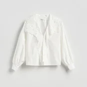 Reserved - Bluza sa cipkanim okovratnikom