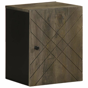 Zidni kupaonski ormaric crni 38x33x48 cm Puno drvo Mango