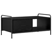 vidaXL Klubska miza Črni hrast 90 x 49 x 41 cm Inženirski les