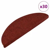 Vidaxl Preproge za stopnice samolepilne 30 kosov rdeča 56x17x3 cm