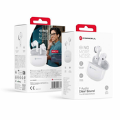 FORCELL FORCELL F-AUDIO brezžične / bluetooth stereo slušalke TWS CLEAR Sound bele barve