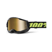 Motokrosové brýle 100% STRATA 2 New Solar cerné (zlaté plexi)