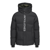 Jack & Jones Junior Zimska jakna ALPHA siva/črna