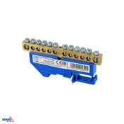 Schelinger svorkovnica za DIN letev 12X6 mm, 125 A, 500 V, 1 modul BM-A18-TBI-8X12-12P-NI