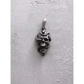 REYTEL Obeski SKULL AND SNAKE srebrna