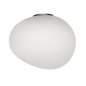 Foscarini Gregg grande semi 1 stenska svetilka, grafit - Dnevna soba/jedilnica - Dizajn - bela satinirana, grafitna - Steklo