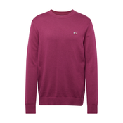 Bombažen pulover Tommy Jeans bordo barva, DM0DM18895