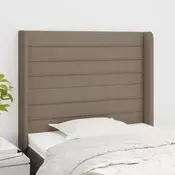 Uzglavlje s ušima smedesivo 83x16x118/128 cm od tkanine