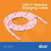Club 3D kabel - CAC-3010 (USB-C, PD 240W, 20Gbps, 4K60Hz, ružicasta, M/M, 2m)