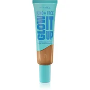 Rimmel Kind & Free Glow It Up Moisturising Skin Tint puder normalna koža 30 ml Odtenek 410 latte