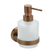 X-ROUND COPPER razpršilnik za milo 200 ml, mat steklo, bakrena mat barva - Baker - 75x145x100 mm - Sapho - X-ROUND - 24 - Medeninasti - Lepilo - Drugo - Dozator za milo - Krožni - PVD premaz - 75 - 145 - 100 - 14