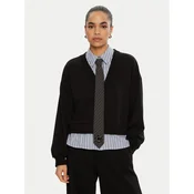 Imperial Majica dugih rukava FH09IGS Crna Relaxed Fit