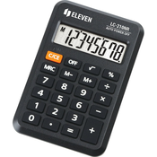 Kalkulator Eleven - LC-210NR, džepni, 8 znamenki, crni
