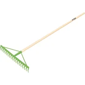 Vrtne grablje za kamenje z lesenim ročajem, 20 zob, 1600x550mm, 76282