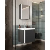Skye Decor Set kupatilskog ormarica sa umivaonikom i ogledalom, 2 dela, Antracit