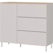 Kremno bela omarica v mat dekorju 109x98x40 cm Savoca – Germania