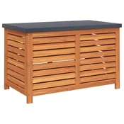 Vidaxl Vrtna škatla za shranjevanje 60x50x55 cm trden evkaliptusov les