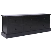 TV ormaric crni 108 x 30 x 40 cm od masivnog drva paulovnije