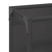 Stalak za drva crni 25x25x80 cm Hladno valjani celik